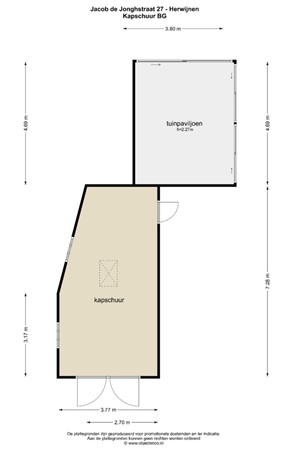 Floorplan - Jacob de Jonghstraat 27, 4171 BX Herwijnen